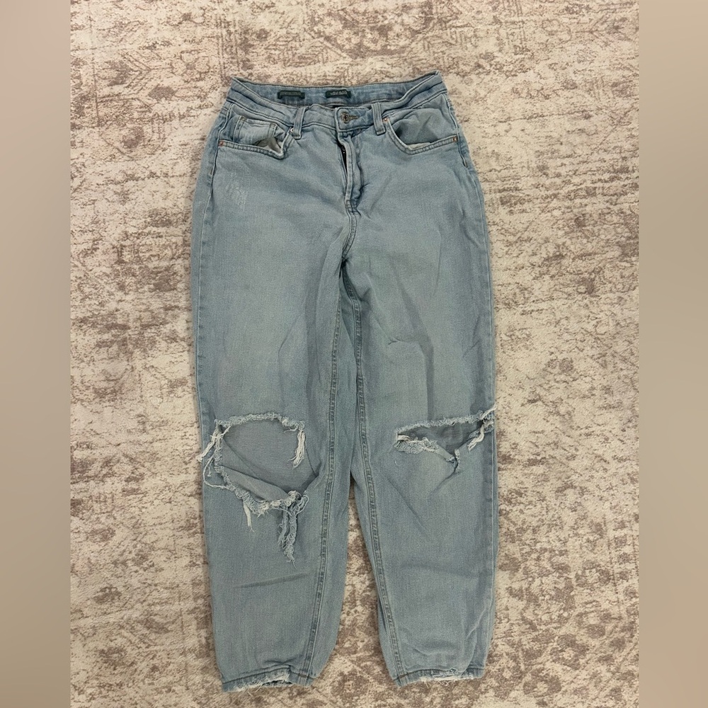 Wild Fable Light Blue High Rise Distressed Jeans